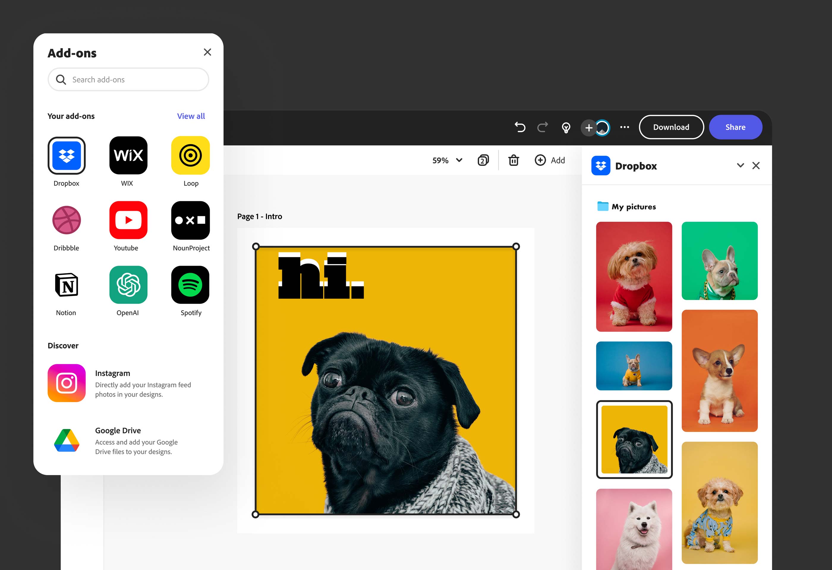 Adobe Express Add-ons platform